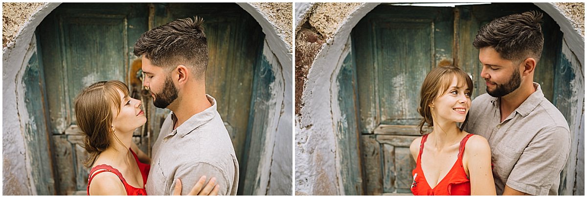 Couples portraits in santorini